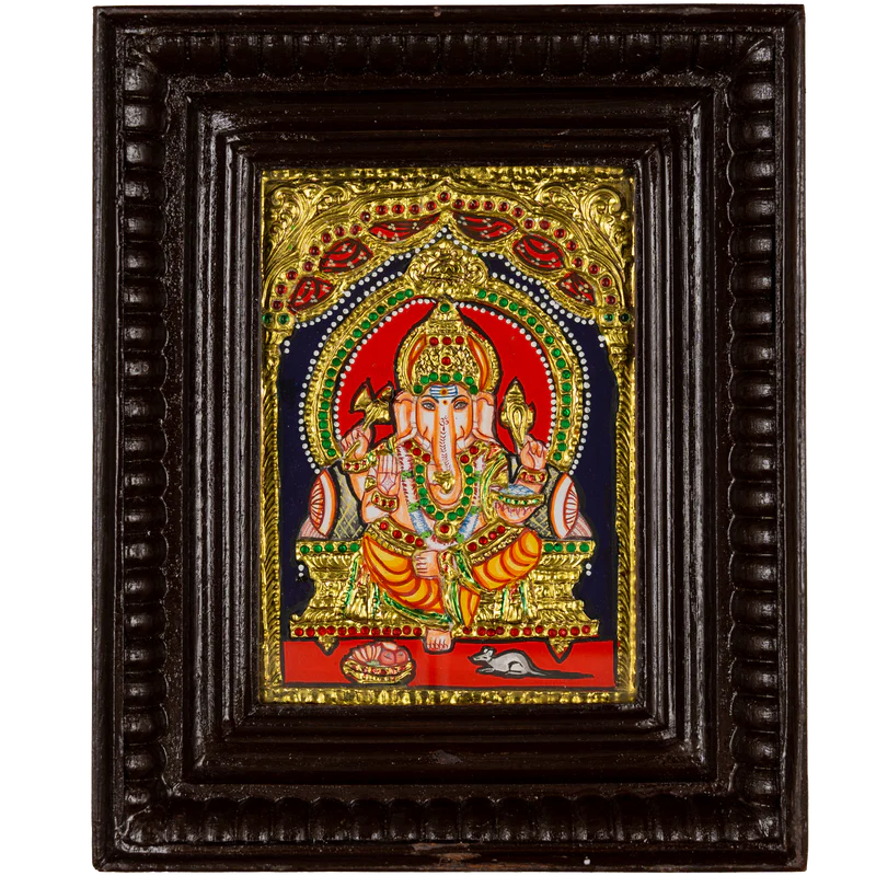 Grace of Beginnings: Ganesha in Tanjore Gold
